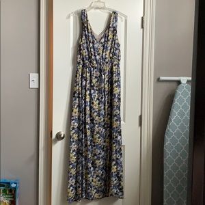 Euc lucky brand floral maxi dress size L